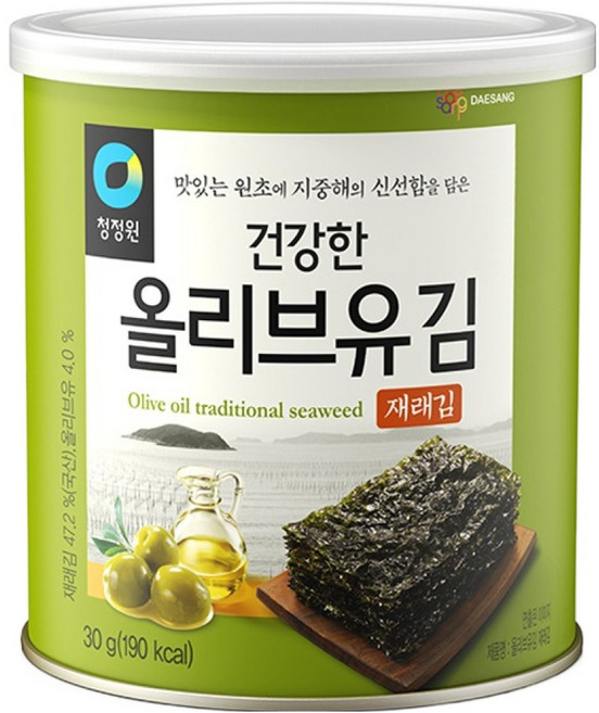 청정원 올리브유 재래김 캔, 30g, 1개