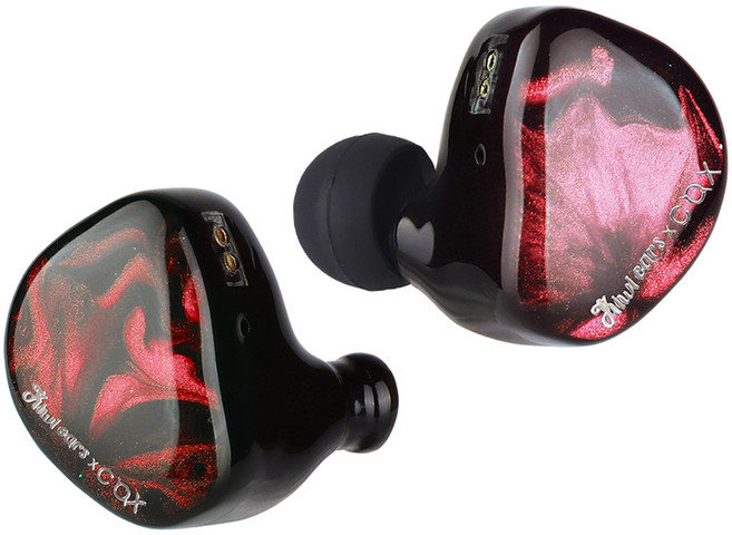 COX KIWICOX 카콕자 베릴륨 드라이버 키위이어스 게이밍 배그 발로란트 유선 이어폰 레드