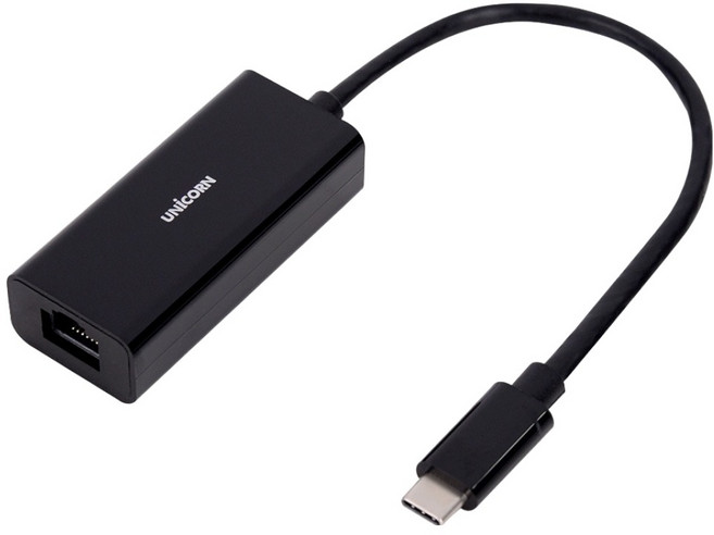 유니콘 C타입 기가 유선랜 어댑터 USB 3.1 Gen1, TLAN-1200C, 1개