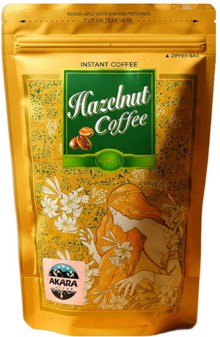로얄 헤이즐넛향 아카라 블랙 아메리카노 원두커피믹스, 200g, 1개, 1개입