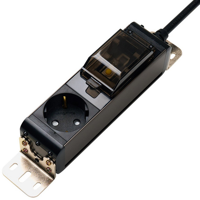 보에담 서버탭 누전차단 알루미늄 고용량 멀티탭 1구, 다크그레이, 1개, 5m