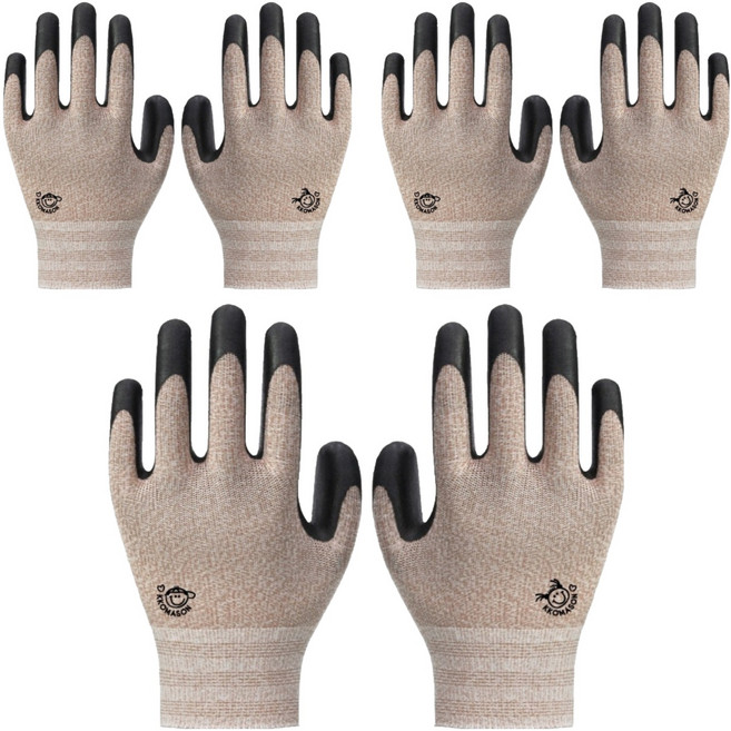 꼬마손 어린이 NBR 코팅장갑 3p, 베이지