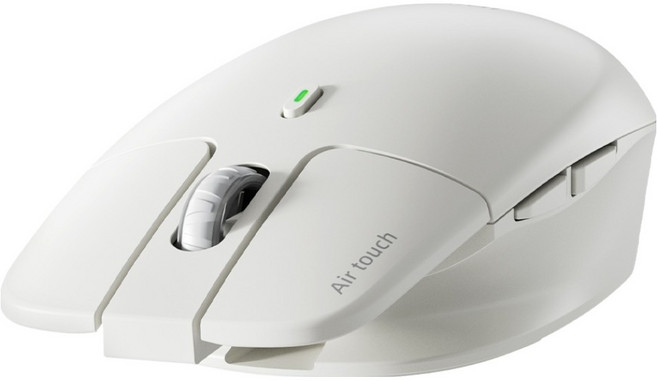 아이리버 Air Light Fit 충전식 멀티페어링 초경량 블루투스 저소음 무선 마우스, 화이트