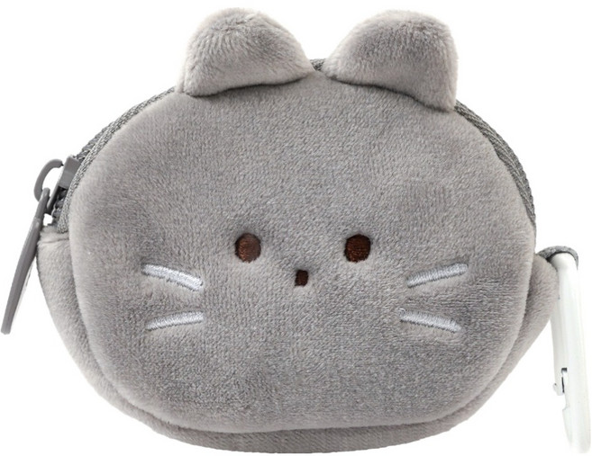 포포팬시 햄치 버즈 에어팟 카라비너 포켓 미니 파우치, 그레이 야콩, 1개