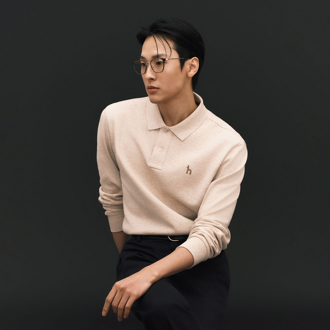 헤지스 남성용 아이코닉 긴팔 피케 폴로 셔츠