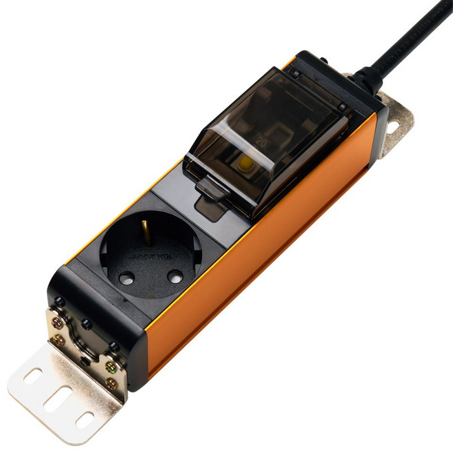 보에담 서버탭 누전차단 알루미늄 고용량 멀티탭 1구, 골드, 1개, 5m