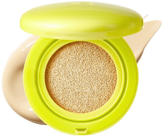 NATURE REPUBLIC Greenderma溫和積雪草精華遮瑕氣墊粉餅 SPF50+ PA+++ 14g, 02 自然米色, 1個