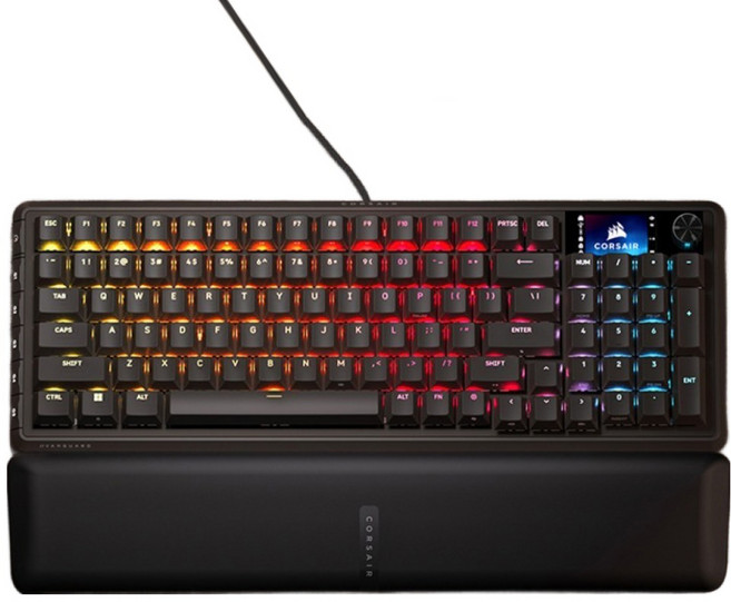 커세어 뱅가드 96 핫스왑 8K 유선 게이밍 기계식 키보드 저소음축, 제조사축, RGP0171, Black