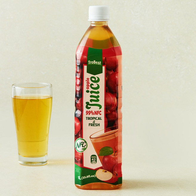 TroBest 사과착즙주스, 1개, 1L