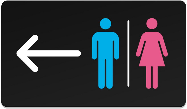 루리앤파크 18 튼튼 안내판 M 210 x 120 mm, 1개, 화장실 좌측