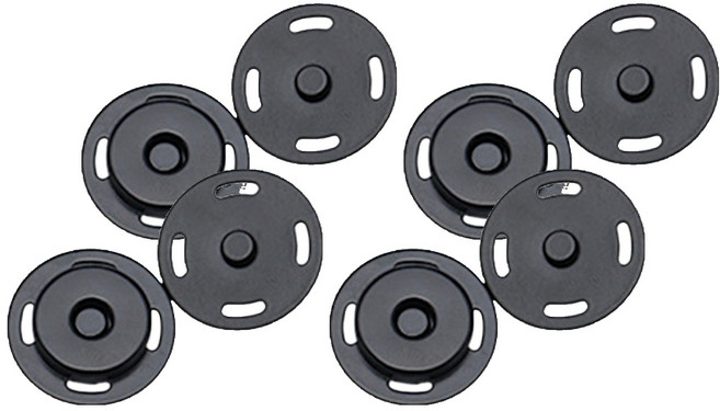 베노 스냅 메탈 초강력 자석단추 세트, 블랙, 4세트