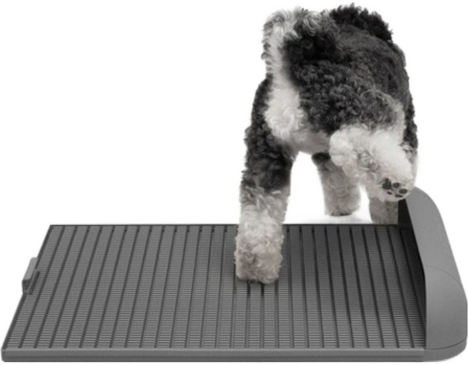 독톡 강아지 연장형 논슬립 배변판, 실버, 1개