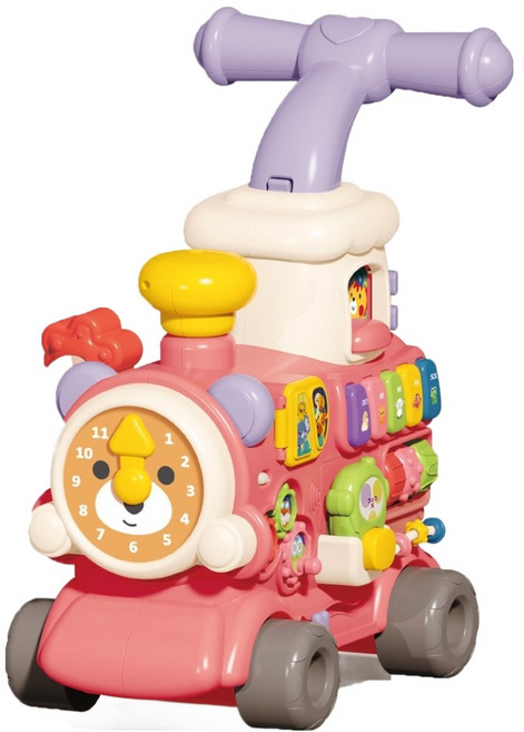 비비엔 하늘썬별 3INI 안전증기 기차 발편한 걸음마 에듀테이블 푸시워커 bibiin6063, 핑크, 1개