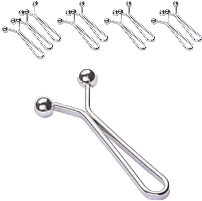 베노 바지 허리 줄이기 옷핀 Y핀 조절 클립, 실버, 10개