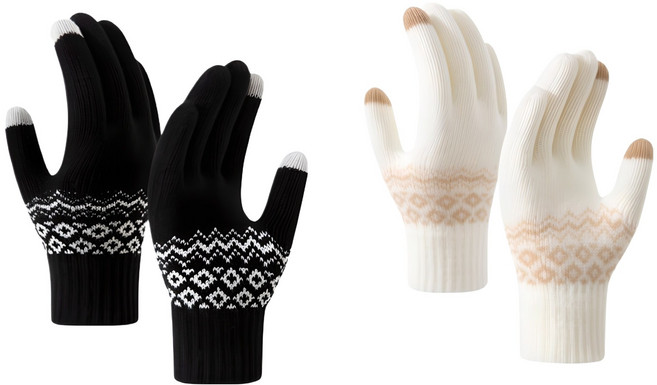 해피제이 스마트 터치 털 장갑 양손착용 2세트