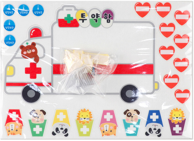 유니아트 펠트 투약함 +컵 세트, 혼합색상, 1개