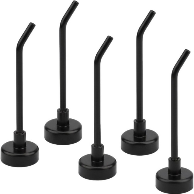 루메테라 7cm 롱 후크 강력 자석 고리 5p, 블랙