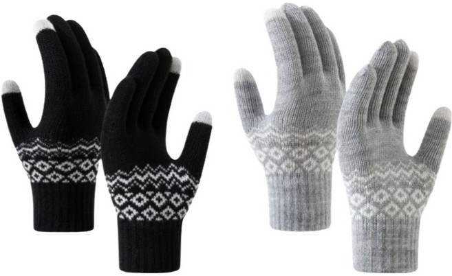 해피제이 스마트 터치 털 장갑 양손착용 2세트