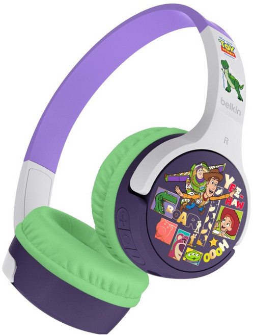 벨킨 사운드폼 미니 어린이 무선 헤드폰, 디즈니 토이 스토리, AUD002qcTSV3-DY