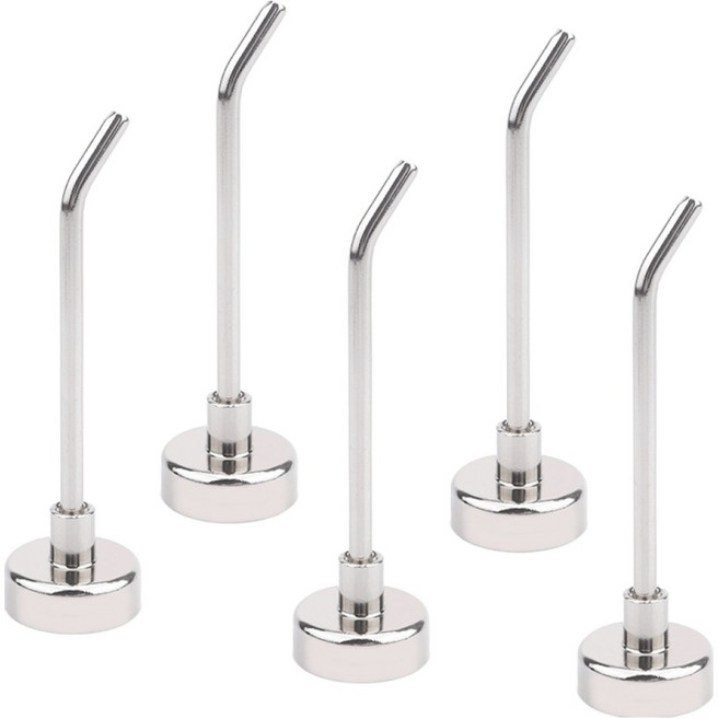 루메테라 7cm 롱 후크 강력 자석 고리 5p, 실버