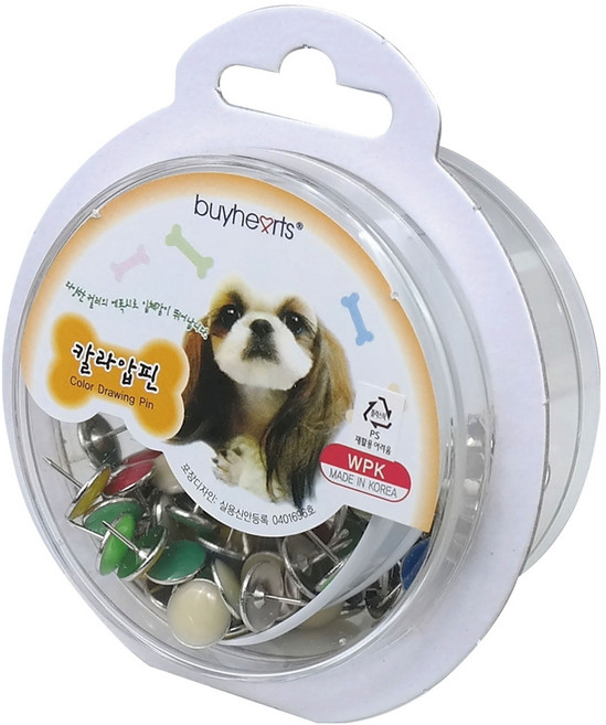 바이하츠 월드 컬러압핀 WPK, 1개, 100개입