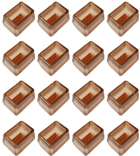 미소로운 식탁 의자 발커버 직사각형 라이트브라운, 16개