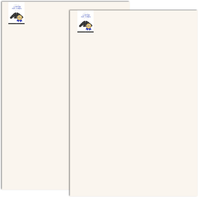 조앤제이 초간편 잘라쓰는 다용도 패딩 수선패치, 아이보리, 2개
