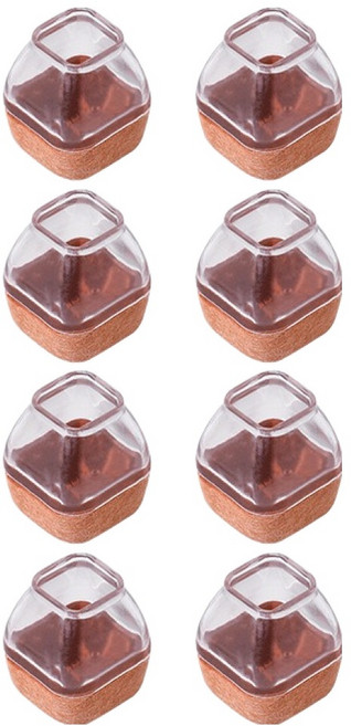 미소로운 의자 발커버 사각 투명, 8개