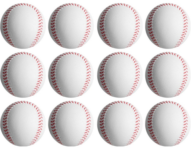 馬夏圖 PU軟式棒球 白色, 12個, 單一商品