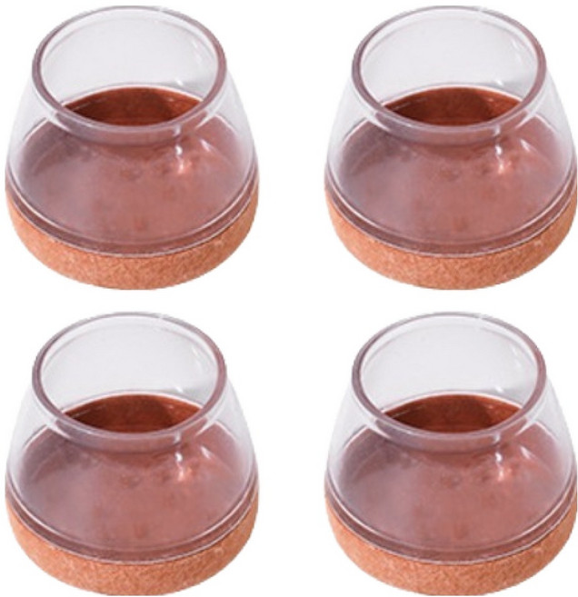 미소로운 의자 발커버 투명, 4개