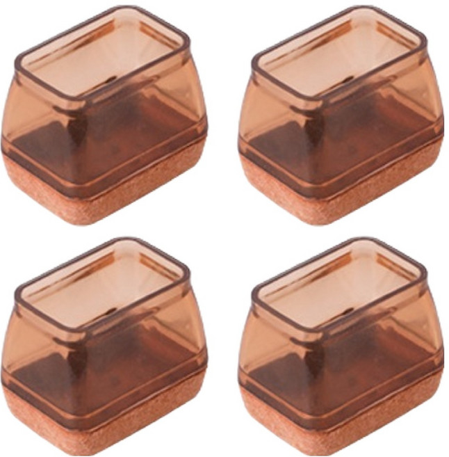 미소로운 의자 발커버 직사각형 브라운, 4개