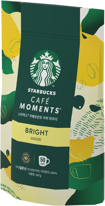 스타벅스 카페모먼트 브라이트 파우치 원두커피믹스, 100g, 1개, 1개입
