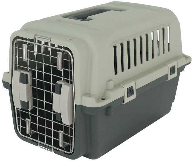 플러피랩 모노켄넬 강아지 이동장 050, 1개, 다크그레이 + 아이보리