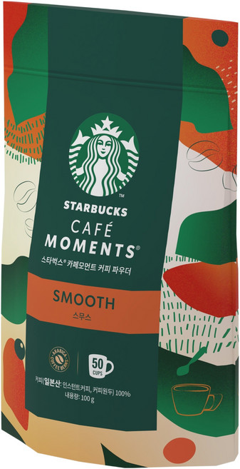 스타벅스 카페모먼트 커피파우더 파우치 스무스, 100g, 1개입, 1개