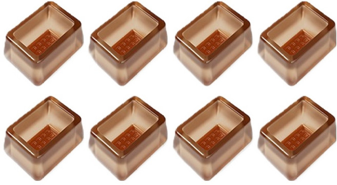 미소로운 식탁 의자 발커버 직사각형 라이트브라운, 8개