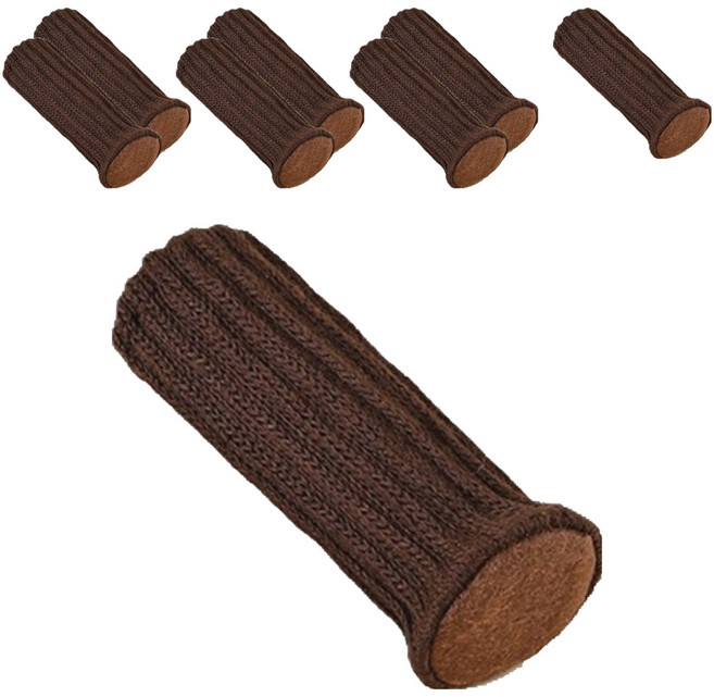 미소로운 소음방지 논슬립 의자 캡 다크브라운, 8개