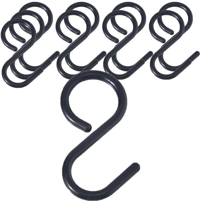 빈티코너 S자 고리 라지, 블랙, 10개