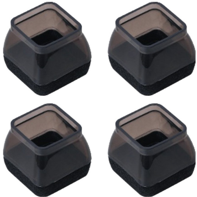 미소로운 의자 발커버 사각 블랙, 4개