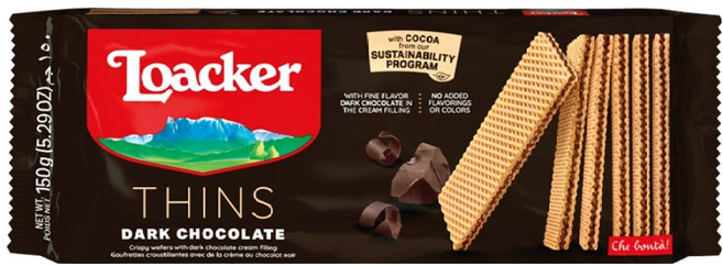 로아커 웨하스 씬 다크초콜릿, 150g, 1개