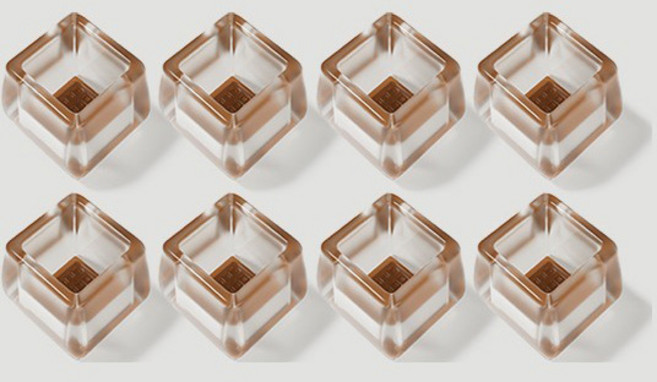 미소로운 식탁 의자 발커버 사각 투명, 8개