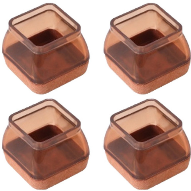 미소로운 의자 발커버 사각 브라운, 4개