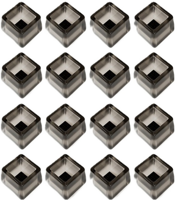 미소로운 식탁 의자 발커버 사각 블랙, 16개