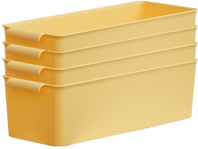 보노하우스 컬러블 핸들러 바스켓, 옐로우, 4개