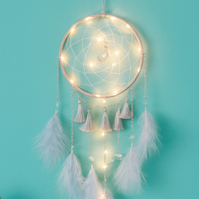 TCR 블루밍 드림캐쳐 + 전구, 스카이불루