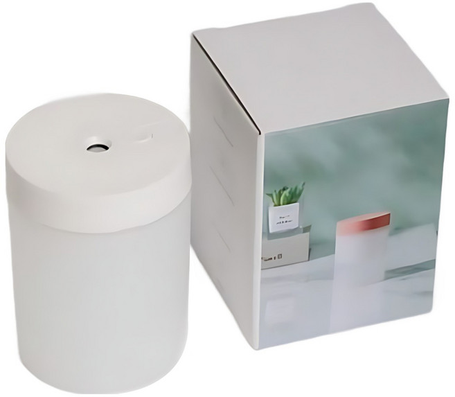 새벽상 안개 미스트 USB 가정용 무드등 무소음 탁상용 미니 가습기 200ml, 화이트