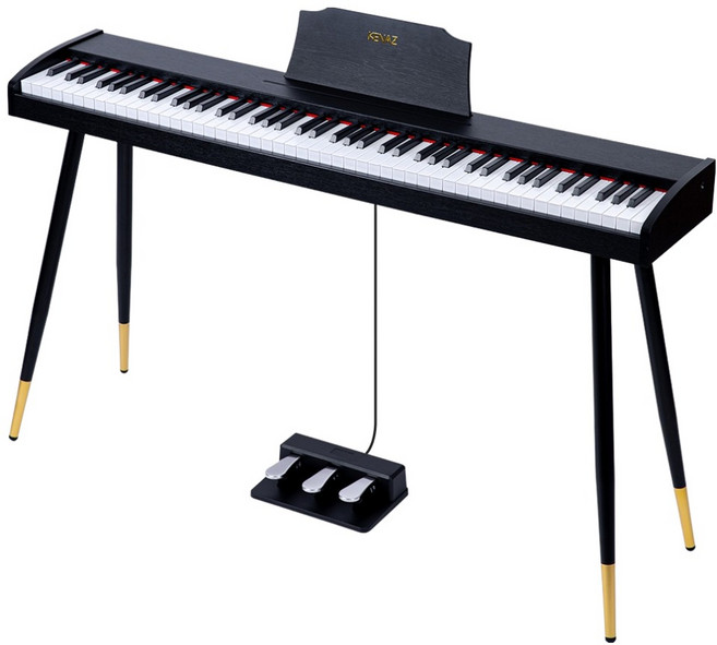 케나즈 모던 클래식 디지털피아노 키보드 88건반, KDR130, 블랙, 1개