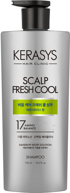 케라시스 두피 비듬케어 프레쉬쿨 단백질 샴푸 레몬시트러스향, 750ml, 1개