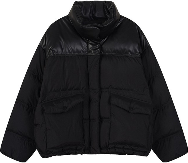 랩 여성용 덕 페이크레더 다운점퍼 AR4PDB60