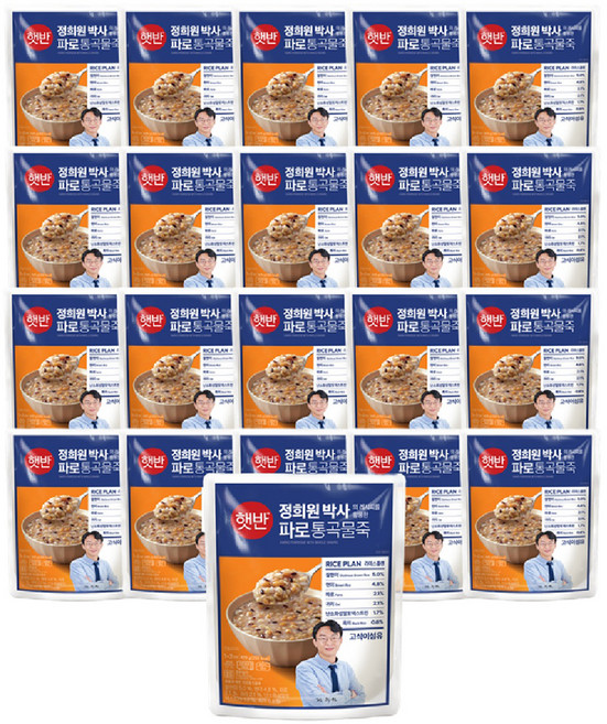 햇반 라이스플랜 파로통곡물죽, 21개, 420g