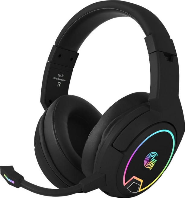 지클릭커 슈퍼히어로 G-SHOT C타입 버추얼 7.1 ENC 블루투스 무선 게이밍 헤드셋, 블랙, GH-WB4000